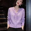 Outono/Inverno 2026 Novo Alta Moda Novo Estilo Chinês Renda Gravata Suéter Tricô Cardigan Top para Mulheres