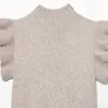Ins Moda Europeia e Americana Transfronteiriça 2026 Nova Moda Elegante Roupa Feminina Atacado Macio Casual Gola Alta Sem Mangas Tricô Colete