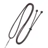 Cuerda redonda pequeña de 2 mm al por mayor simple y cómoda longitud ajustable colgante de jade ágata oro y plata madera de cera de abeja joyería para colgar en el cuello cuerda negra