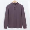 Polo de hombre de alta gama de algodón mercerizado 160, camiseta casual para hombre sin planchado, camisa de manga larga para hombre, polo con cuello
