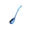 Colher de Café Cristalizada de Titânio Puro, Colher de Mexer Café para Sobremesa de Restaurante Hotel de Alto Padrão, Colher de Arroz para Condimentos Domésticos Utensílios de Mesa