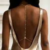Cadena de Espalda Larga con Borla de Perlas de Moda Transfronteriza Cadena Corporal Simple para Vestido de Novia sin Espalda Cadena Trasera