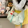 Bolsa Casual Ligera de Nylon para Mujer, Estilo Japonés Ins Versátil Gran Capacidad Estudiante Viajero Cruzada Deportiva de Hombro