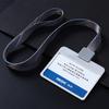 Dezhi aleación de aluminio tarjetero certificado doble cara insignia insignia permiso de trabajo personal cubierta colgante aleación de aluminio metal cordón