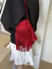Bolsas de Nicho Transfronterizas para Mujer 2025 Nuevo Verano Vintage Mate Bolso Cruzado Estilo Coreano Más Vendido Ins Bolso con Borlas