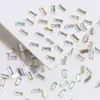 Pedras de Strass de Cristal, Pedras de Strass de Formato Irregular, Pedras de Strass para Nail Art de Tira Longa 1,5*3mm com Fundo Plano, Adesivos de Unha de Acrílico, Pedras de Strass Coloridas Decorativas