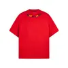 Camiseta Casual Versátil de Verano de Manga Corta con Bordado Retro Americano para Hombres y Mujeres, Corte Holgado para Parejas