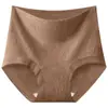 Calcinha Feminina de Algodão Puro Classe A Estilo Nacional Bordado Su Cintura Alta com Entreperna Estendida 10A Antibacteriana Controle de Barriga Levanta Bumbum Tamanho Plus