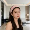 Diadema de terciopelo coreano de color sólido para lavar la cara para mujer, Pasador simple de corona alta, Accesorio para el cabello de diadema simple de tela