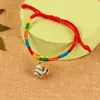 Festival del Bote del Dragón Zongzi Tejido a Mano Pulsera de Cuerda de Colores Bolsita para Niños y Adultos Cuerda Roja para la Mano Tejida a Mano