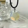 Productos de Amazon Transfronterizos Colgante de Cristal Rosa Natural de 12 Caras Gema Forma Geométrica Collar DIY Directo del Fabricante