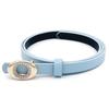 Cinturón de Mujer de Gama Alta con Incrustaciones de Diamantes de Nicho Nuevo de 1.5cm Cinturón para Pantalón Moda Simple Versátil Cinturón para Vestido