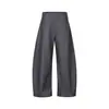 26332 Estilo Old Money Retro Unisex Color Sólido Diseño Decorado con Botones Pantalones Casuales para Hombre de Corte Holgado y Curvo
