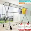 Varal de Roupas de Aço Inoxidável, Varal Dobrável Interno/Externo, Cabide de Roupas Dupla Haste para Varanda, Varal Dobrável Espessado em Forma de X E18