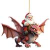 Nuevo y caliente Papá Noel montando Dragón Volador Caída del Cielo regalo atmósfera festiva decoraciones acrílico Regalo de Navidad