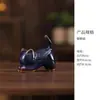 Enfeites Criativos de Gato, Enfeites de Animal de Chá Cerâmico Fofo, Brinquedos de Chá, Decorações Divertidas e Curativas para Casa, Mesa de Trabalho, Entrada