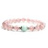 Pulsera de cristal de fresa pulsera de cristal rosa piedra pulsera de anillo único femenina Amor regalo de cumpleaños joyería rosa regalo suministro en vivo