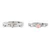 Anillo de Pareja Runxin Nueva Princesa y Caballero Moda para Hombres y Mujeres Anillo Versátil para Hombres y Mujeres Regalo Conmemorativo del Día de San Valentín