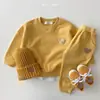 Ropa Infantil Estilo Coreano Otoño Traje de Bebé Deportivo Casual Oso Conjunto de Dos Piezas Ropa Transpirable Mangas Largas Moda Conjunto Casual
