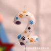 Série Pé Velas de Número de Aniversário de Pet Festa Pintura Celebração Amazon Xiyin DIY Dropshipping Festa