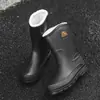 Zapatos Impermeables para Hombre de Caña Corta Antideslizantes Botas de Lluvia para Adultos y Estudiantes Estilo Coreano Moda Cuatro Estaciones Plástico Exterior Botas de Agua