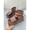 Sandalias Romanas de Punta Redonda para Mujer, Nuevo Estilo Verano 2026, Plataforma de Suela Gruesa, Aspecto de Alta Gama, Sandalias Casuales con Punta Abierta