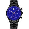 GENEVA Relógio Masculino Criativo Sol Lua Estrela Sete Bolas Pulseira de Aço Mostrador Grande Calendário de Negócios Relógio de Quartzo Masculino