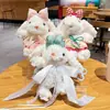Vestido de Princesa de Peluche Original Conejo de Orejas Largas Llavero Lindo Muñeco de Conejo de Dibujos Animados Colgante para Bolso de Niña Pequeño Regalo