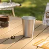 Copo de Alto Valor com Logo Personalizado, Portátil, Luxo Leve, Copo de Água Criativo de Ponta, Copo de Cerveja Simples de Aço Inoxidável 304