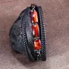 Pulsera de Ojo de Tigre de Venta Caliente Transfronteriza Europea y Americana para Hombre, Cuerda de Cuero Trenzada Multicapa, Tendencia de Personalidad de Moda, Pulsera de Cuero Versátil