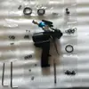 Fabricante de origem de acessórios para pistola de cola de máquina de pulverização de poliuretano poliureia de alta pressão, pistola de cola para máquina de espumação de material bicomponente preto e branco