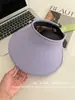 Verano estándar ~ nueva gorra de sol de ala grande anti-ultravioleta con parte superior vacía para mujer, sombrero de sol pequeño integrado sin costuras para la cara