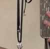 Gargantilla con lazo de cinta rosa de amor para mujer, collar de ballet francés, cadena de clavícula, dulce y genial cadena de cuello de especias a la moda
