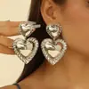 Pendientes Metálicos Versátiles Geométricos Retro de Lujo Ligero de Moda, Pendientes de Amor de Temperamento Personalizado, Joyería Transfronteriza Europea y Americana al por Mayor