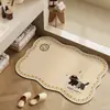 Tapete de Banheiro Porta de Banheiro Absorvente Lama de Diatomáceas Antiderrapante Almofada para Pés Lavatório Banheiro Chuveiro Tapete Especial