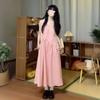 Elegante Vestido Rosa Francés de Tirantes sin Mangas para Mujer Ropa 2025 Nuevo Verano Vestido Largo de Alta Gama