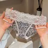 Ventas Directas de Fábrica Superventas Transfronterizos Encaje Estampado de Leopardo Tentación Sexy Calzones para Mujer Correas Finas Malla Hueca Tangas para Chica Picante