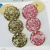 Botón metálico de alta gama con epoxi estilo Chanel de 5 palabras hebilla de abrigo botón para abrigo de lana accesorios de ropa suéter