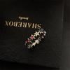 Nuevo anillo abierto de esmalte con estrella de arcoíris para mujer, lujo ligero, nicho Ins, diseño de estilo frío avanzado, pulsera