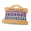 Set de 3 Piezas Venta Caliente Transfronteriza Cuerda de Mano Étnica Bohemia Retro Pulsera Tejida Colorida de Nepal Joyería