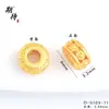 Acessórios DIY Dourado Areia de Longa Duração e que Não Desbotam, Espaçadores Estampados, Pastilhas Decorativas, Contas Espaçadoras, Acessórios para Pulseiras, Componentes Dourado Areia