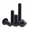Tornillos de Cabeza Redonda con Hexágono Interior Grado 12.9 Cabeza de Champiñón M2M16 Negro Acero Inoxidable 304 Cabeza Redonda con Hexágono Interior