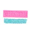 Molde de silicona para chocolate de rosa larga DIY, herramientas para decoración de bordes de pastel fondant, en stock, venta al por mayor