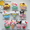 Lindo postre brillante Sanrio pegamento de crema para manualidades funda para teléfono móvil pasador de pelo para coche eléctrico accesorios de joyería de resina al por mayor