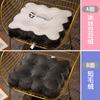 Cojín de Terciopelo de Guisantes de Seda de Hielo Alfombrilla Fresca Transpirable de Verano Cojín de Silla de Oficina de Dibujos Animados Cojín para Glúteos de Verano Cojín Lumbar para Coche