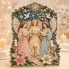 Pintura de Perlas Navideñas DIY Espejo Decorativo Adorno de Decoración para el Ambiente Festivo Fabricante Mayorista de Regalos Festivos Transfronterizos