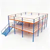 Estanterías de plataforma de acero de dos pisos tipo loft al por mayor, estructura de acero desmontable para almacenamiento en almacén, estanterías móviles