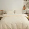 Exportação Comércio Exterior Roupa de Cama Transfronteiriço Têxteis para Casa Japonês Amazon Fibra Química Cor Sólida Estilo Lençol com Elástico Conjunto de Quatro Peças