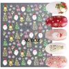 2025 Navidad Nuevas Pegatinas de Arte para Uñas Estampado en Caliente Árbol de Navidad Bola de Cristal Copo de Nieve Pegatinas de Comparación para Uñas Uña