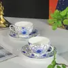 Serie de Racimos de Flores Rusas, Una Tetera, Dos Tazas y Platillos, Juego de Té Europeo para la Tarde, Juego de Café de Lujo Retro Accesible, Taza y Platillo Tetera